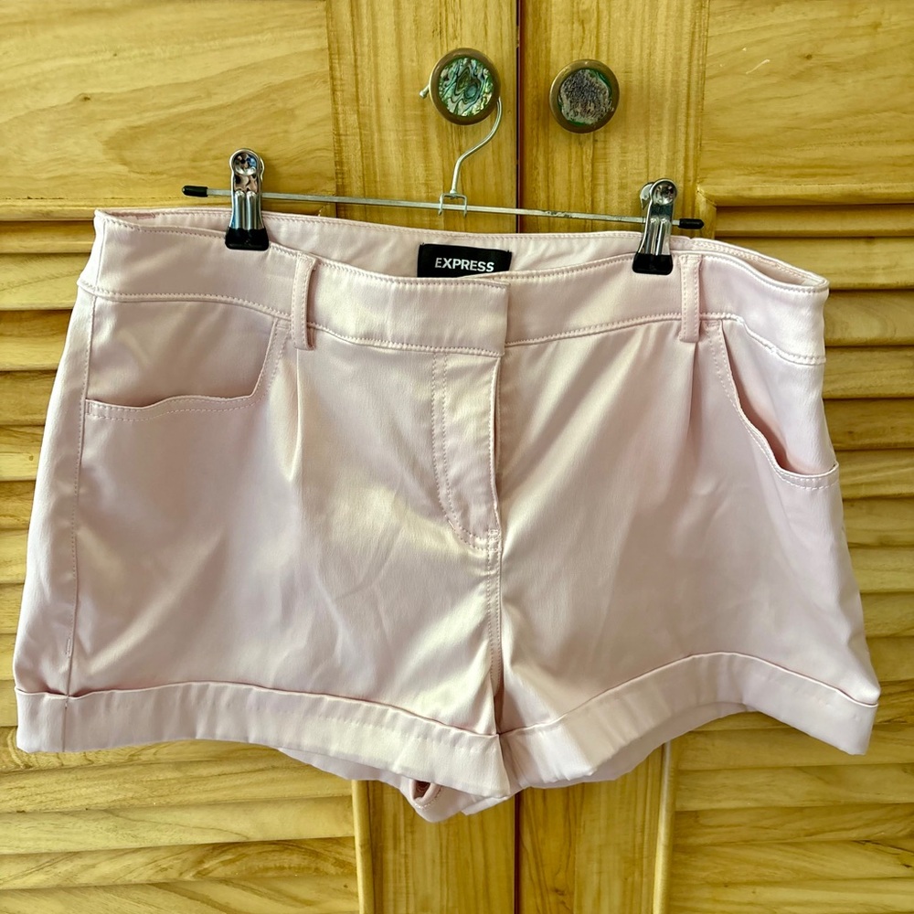 Express Women's Satin Pink Dress Shorts